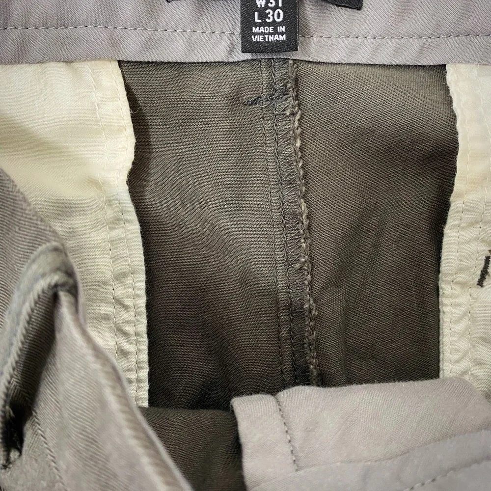 J.Crew Mercantile Flex Khaki Chino Pants Men's Slim 31 x 30 Flat Front Gray